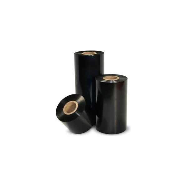 Blue Star Zebra 2100 Wax Ribbons, 4-1/8inW x 1476'L, 1in Core, Black, 12 Rolls/Case 02100BK10645 - main